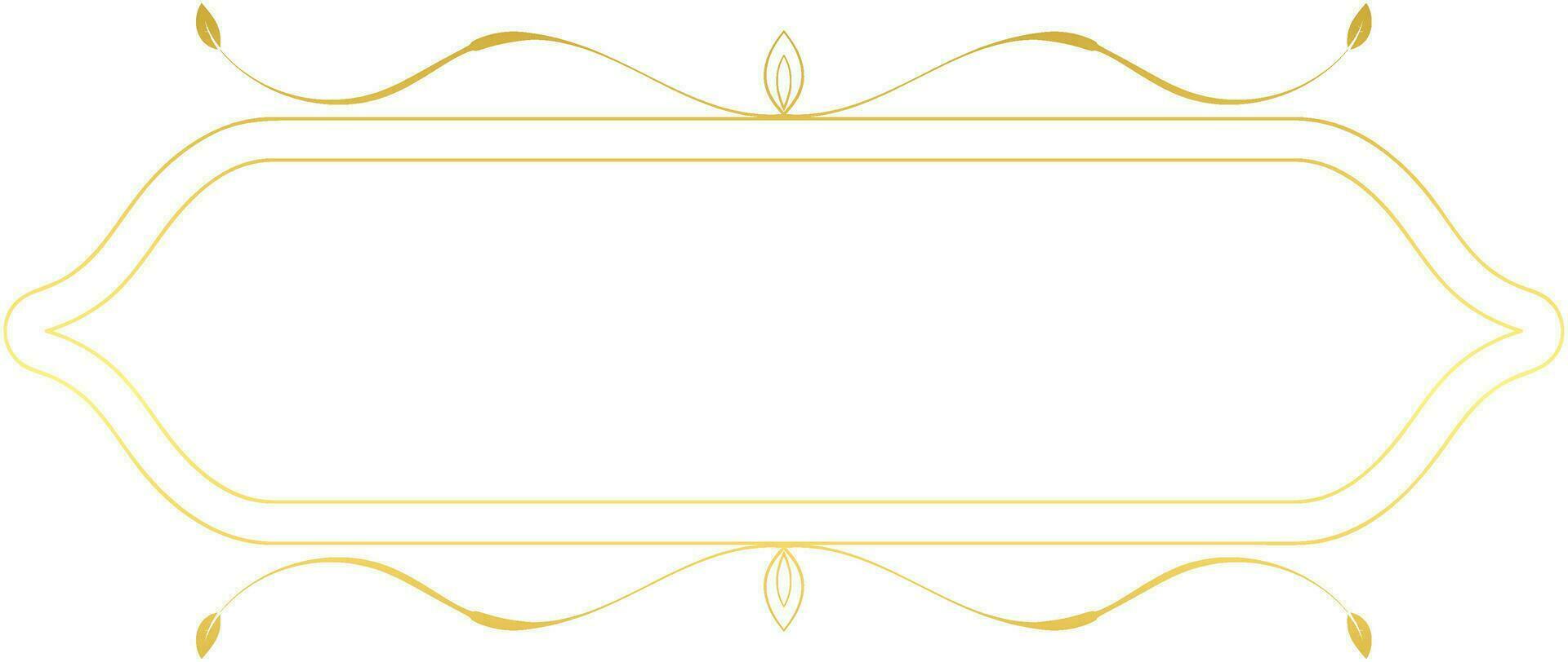 Vintage ▾ Messaggio telaio rococò barocco oro colore vettore