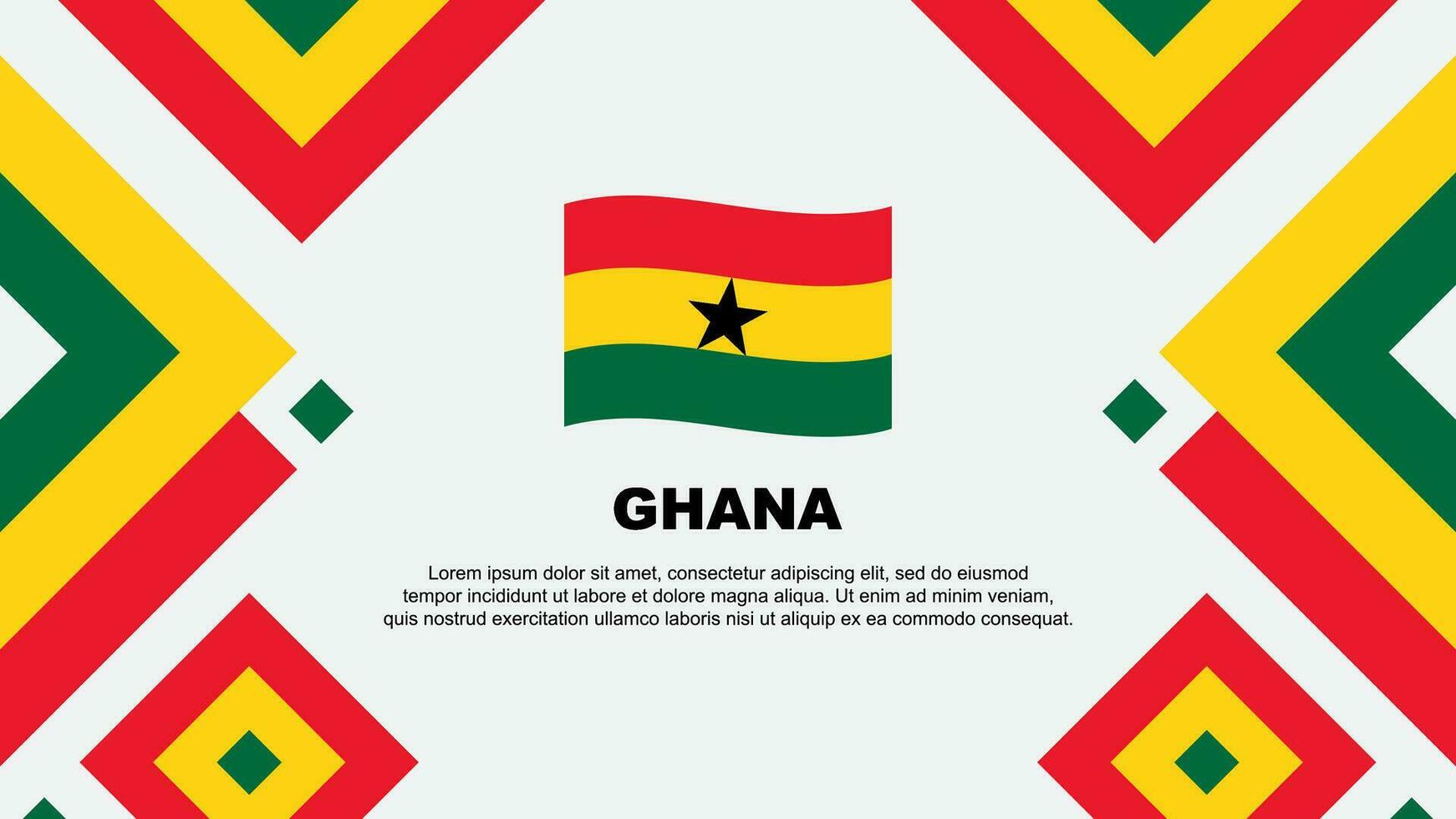 Ghana bandiera astratto sfondo design modello. Ghana indipendenza giorno bandiera sfondo vettore illustrazione. Ghana modello