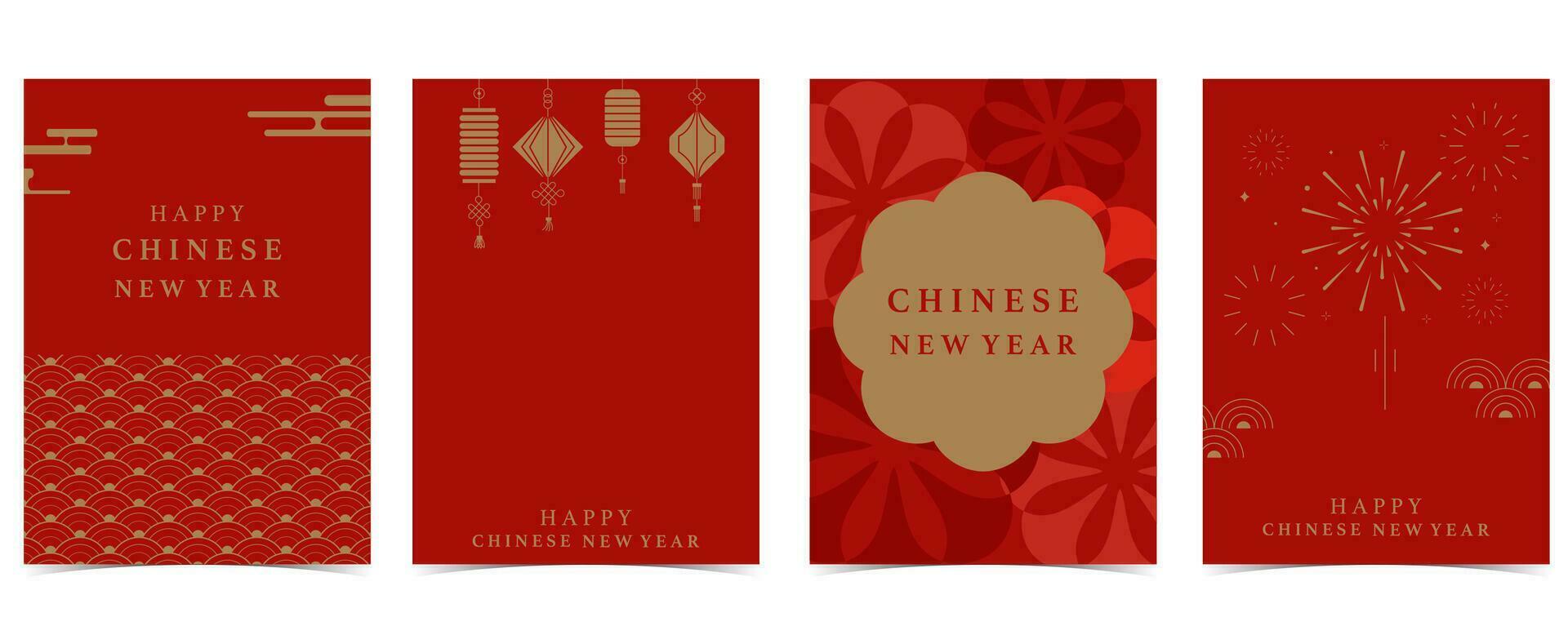 Cinese nuovo anno sfondo con lanterna.modificabile vettore illustrazione per cartolina,a4 dimensione