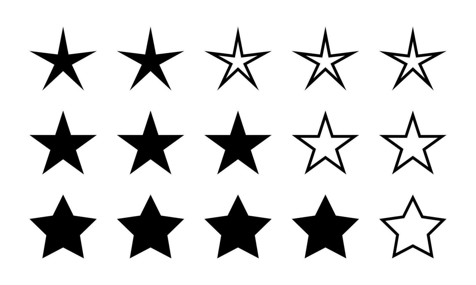 cinque stella Vota icona vettore nel variazione stile