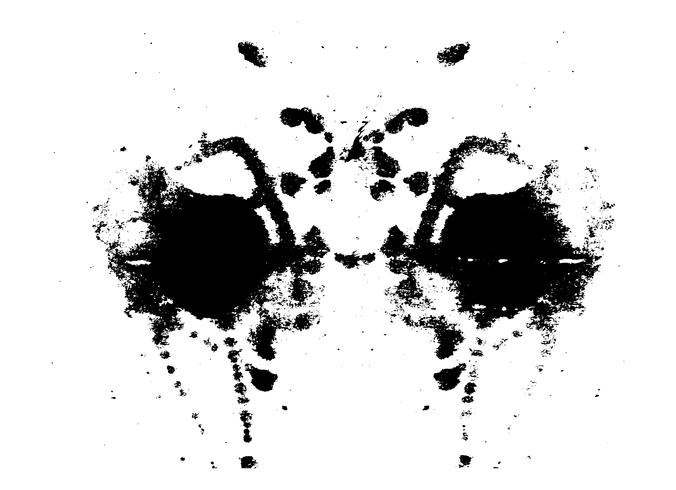 Test inkblot di Rorschach vettore