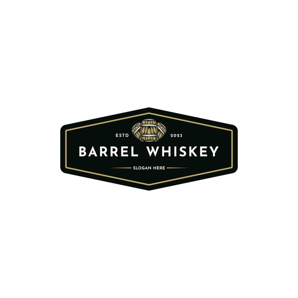 barile whisky bar logo design Vintage ▾ retrò vettore