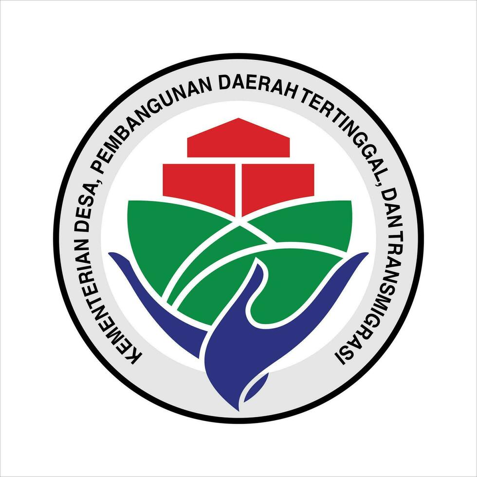 logo di il ministero di villaggio, sviluppo di svantaggiato regioni e trasmigrazione di il repubblica di Indonesia vettore