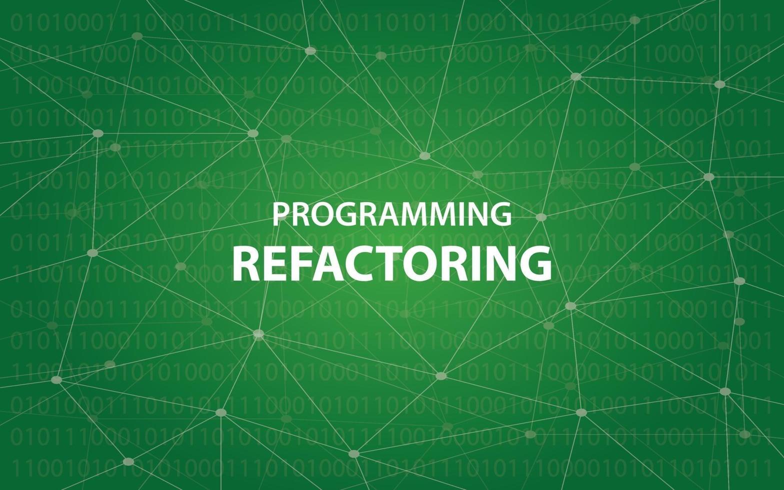 illustrazione del concetto di refactoring della programmazione illustrazione del testo bianco vettore