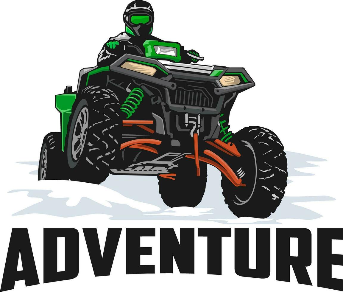 atv motociclo illustrazione design logo vettore