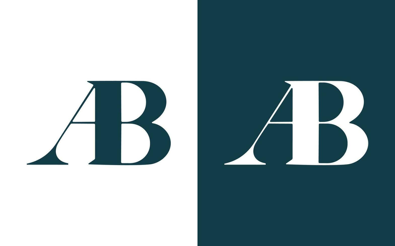 ab lettera logo design vettore