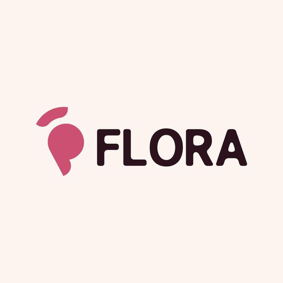 flora logo design vettore