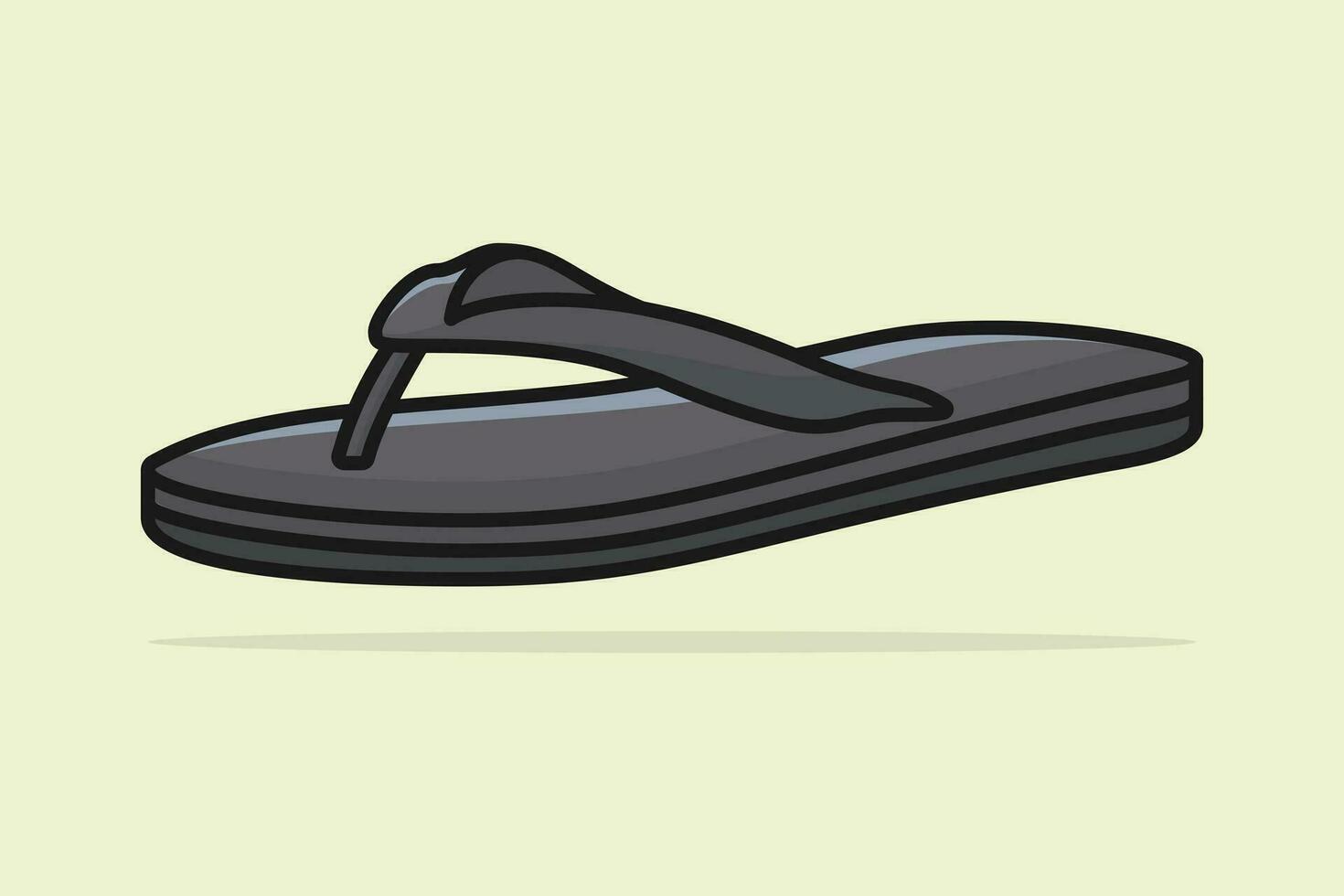 semplice uomini spiaggia calzature pantofola o sandalo vettore illustrazione. bellezza moda oggetti icona concetto. ragazzi unico stile pantofola vettore design con ombra.