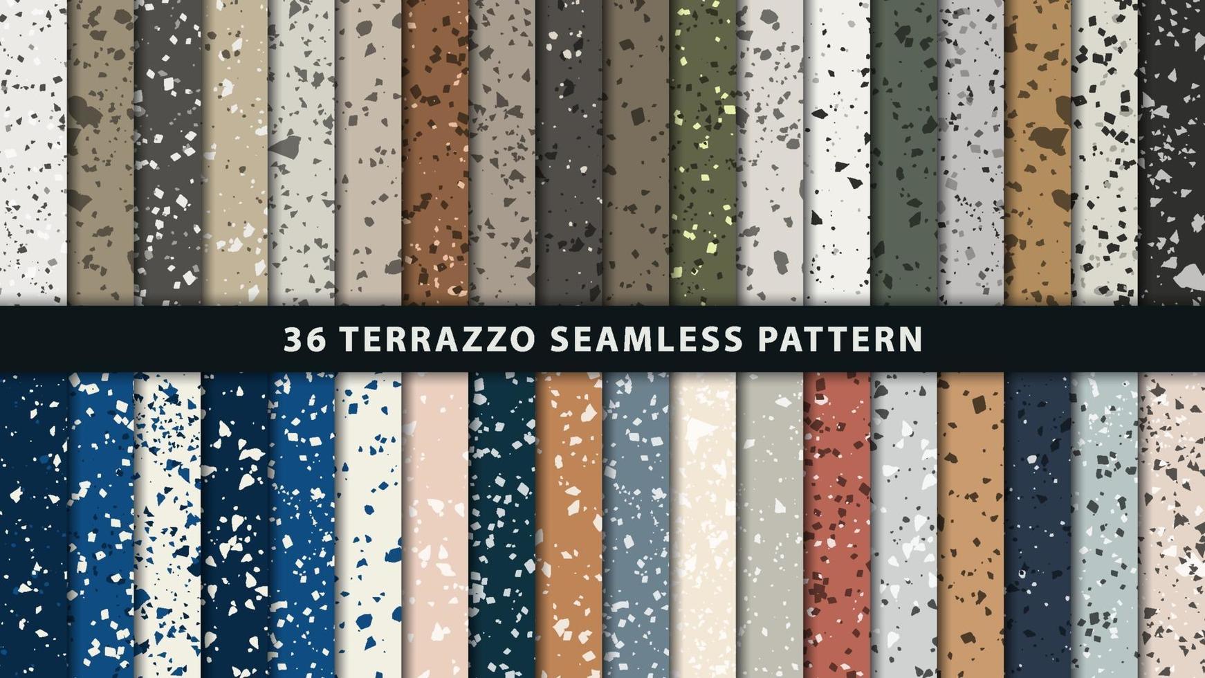 set di modelli senza cuciture in stile terrazzo vettore