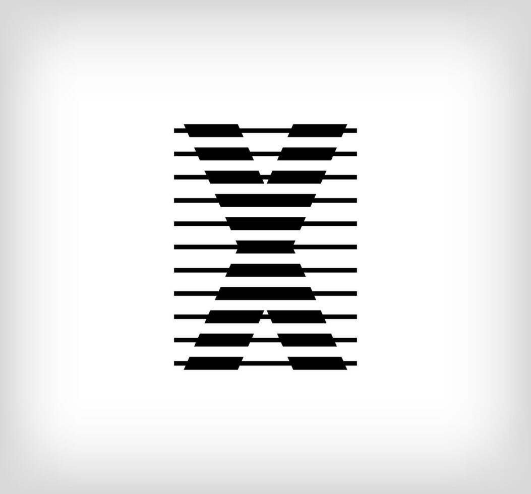 lettera X logo icona disegno, vettore illustrazione. X lettera formato di un' combinazione di Linee. creativo piatto design stile.
