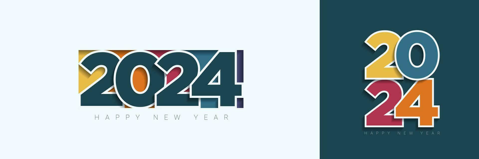 2024 contento nuovo anno sfondo design. vettore