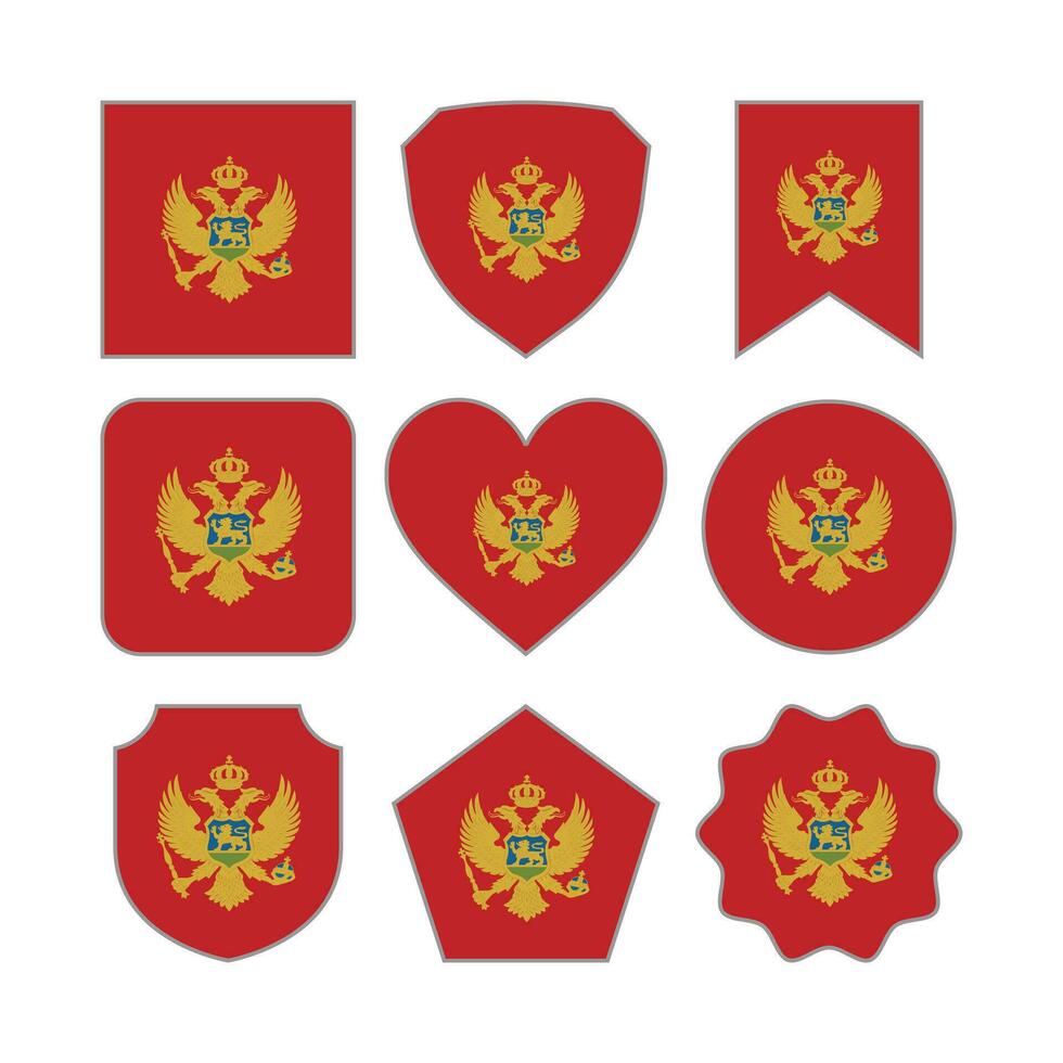 moderno astratto forme di montenegro bandiera vettore design modello