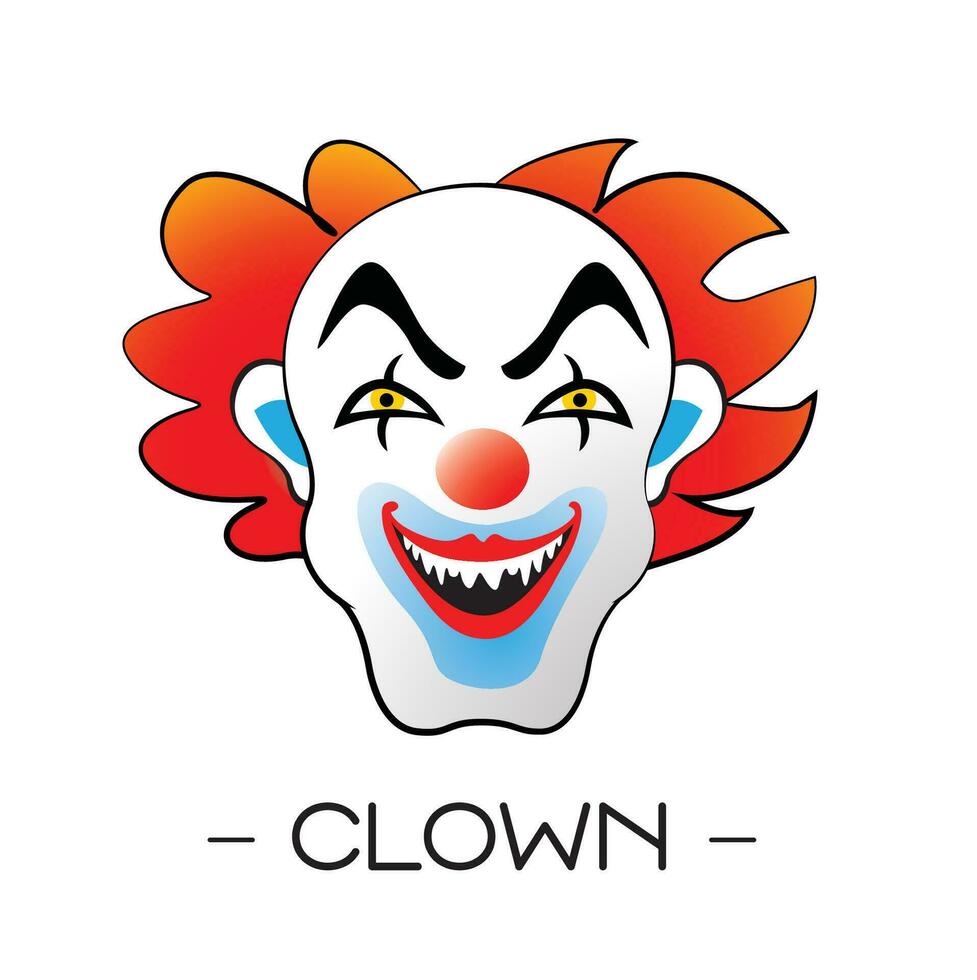 carino clown vettore isolato illustrazione