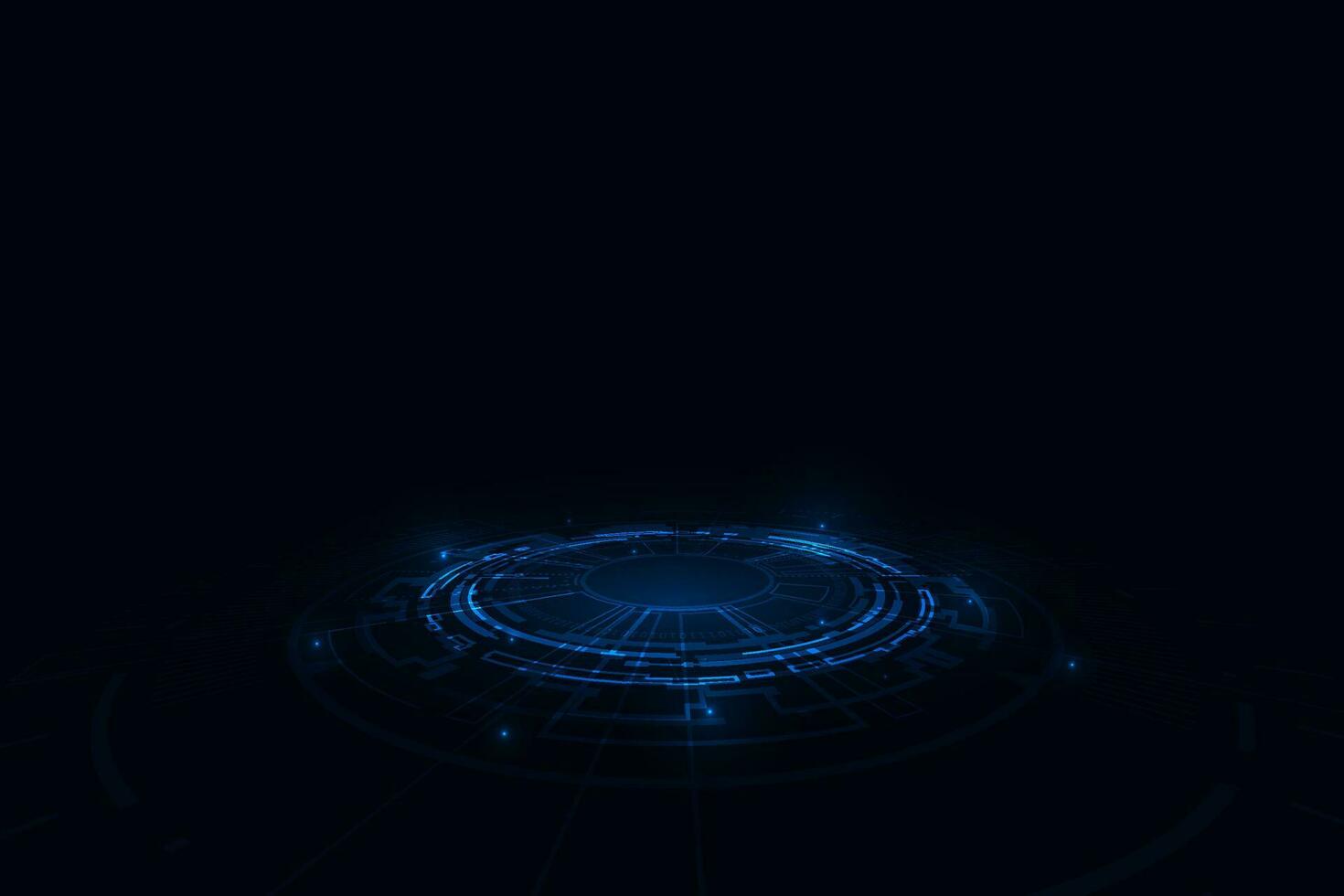 vettore astratto futuristico tecnologia Tech cerchio sci fi concetto. blu hi-tech sfondo.