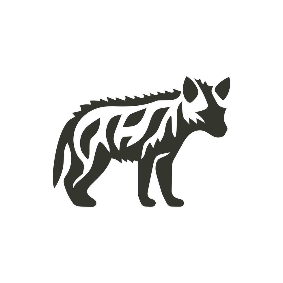 a strisce iena icona su bianca sfondo - semplice vettore illustrazione