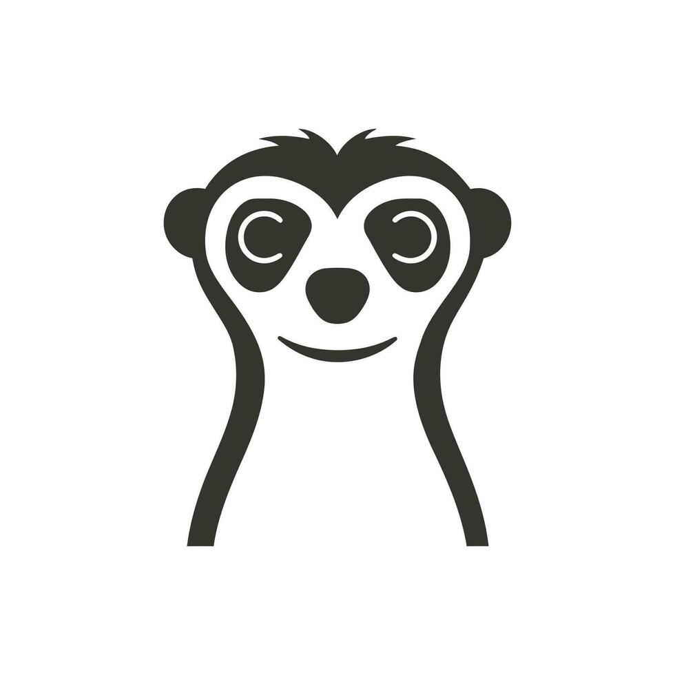 meerkat icona su bianca sfondo - semplice vettore illustrazione