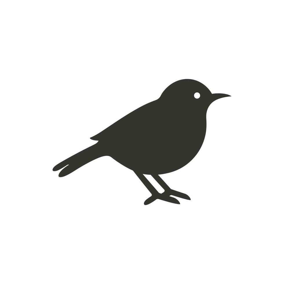 pettirosso uccello icona su bianca sfondo - semplice vettore illustrazione