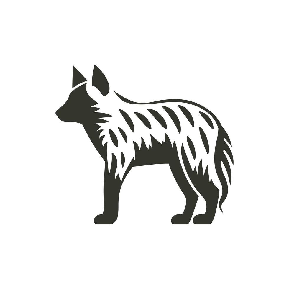 a strisce iena icona su bianca sfondo - semplice vettore illustrazione
