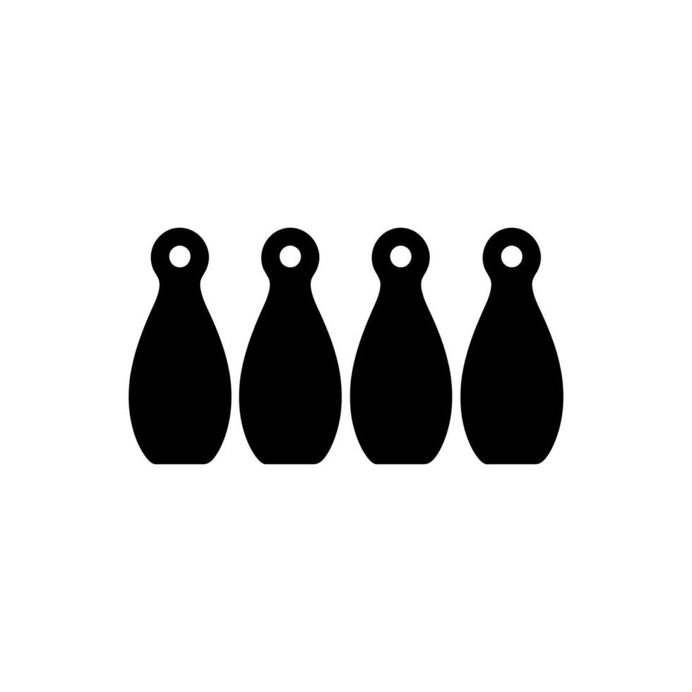 bowling perni icona su bianca sfondo - semplice vettore illustrazione
