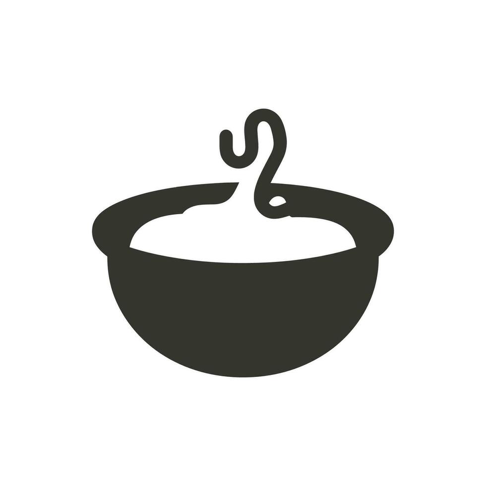 salsa icona su bianca sfondo - semplice vettore illustrazione