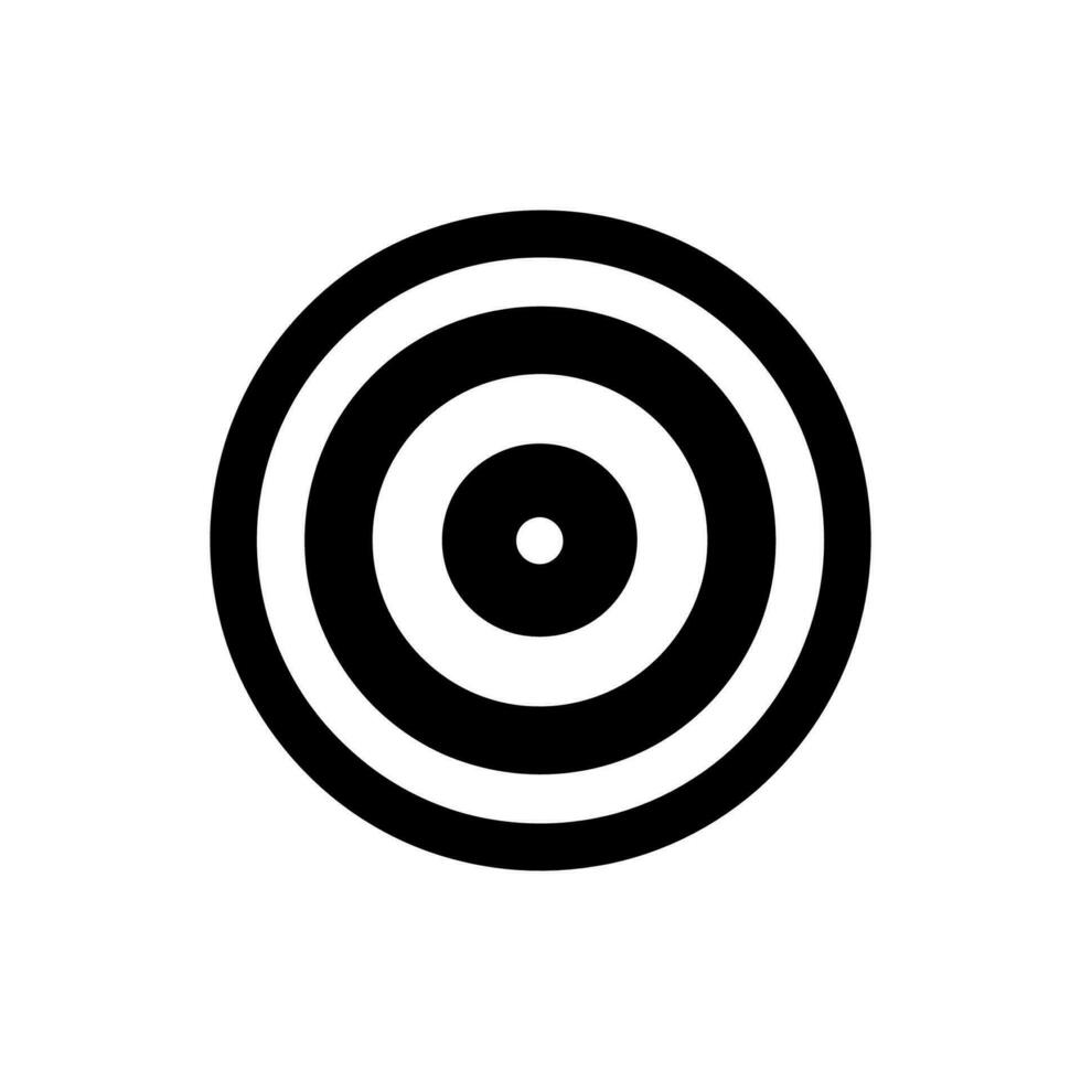 bullseye icona su bianca sfondo - semplice vettore illustrazione