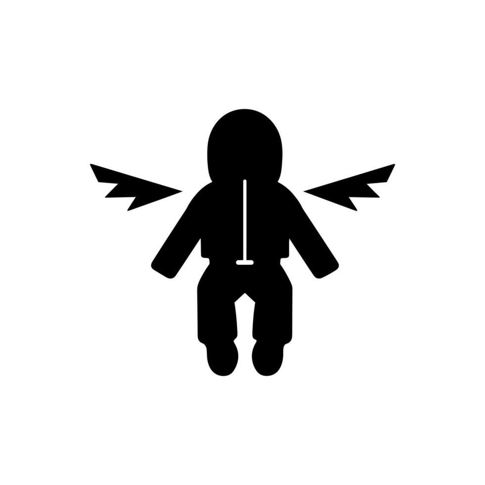 neve angeli icona - semplice vettore illustrazione