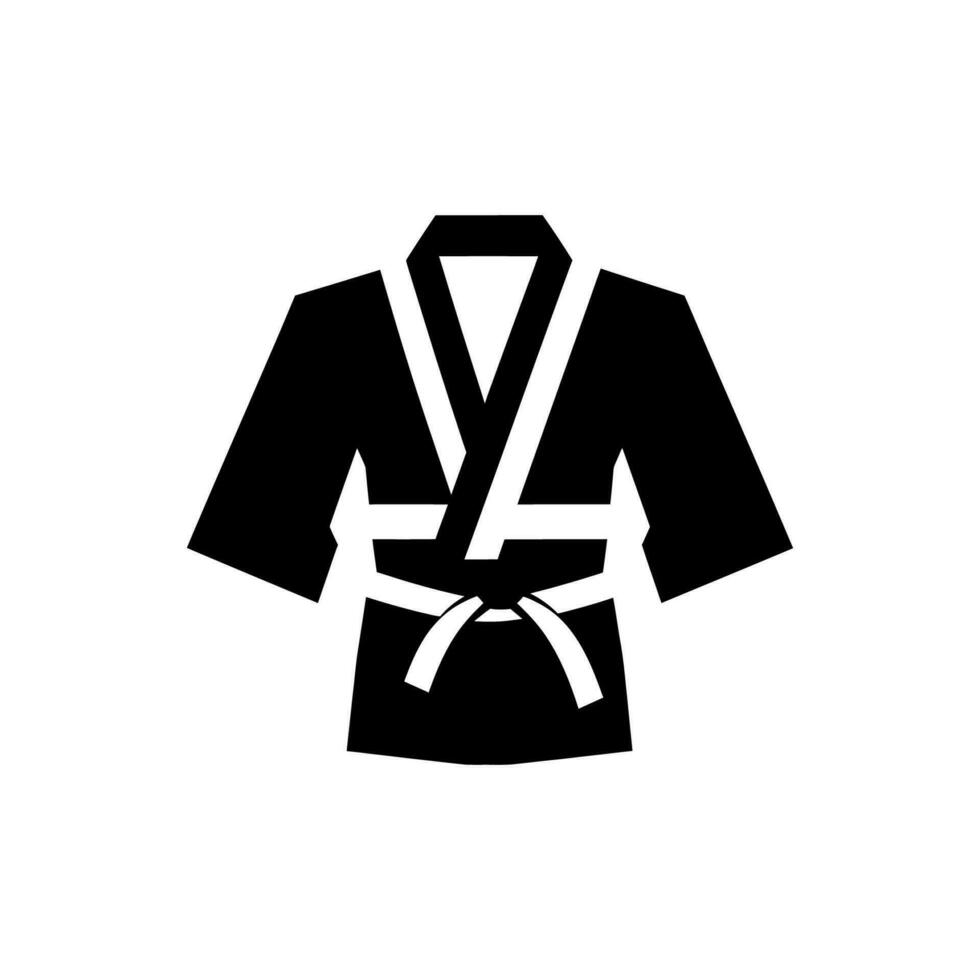 karatè cintura icona su bianca sfondo - semplice vettore illustrazione