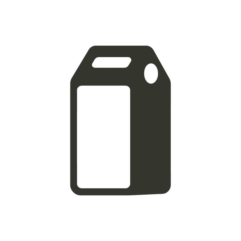 latte scatola di cartone icona su bianca sfondo - semplice vettore illustrazione
