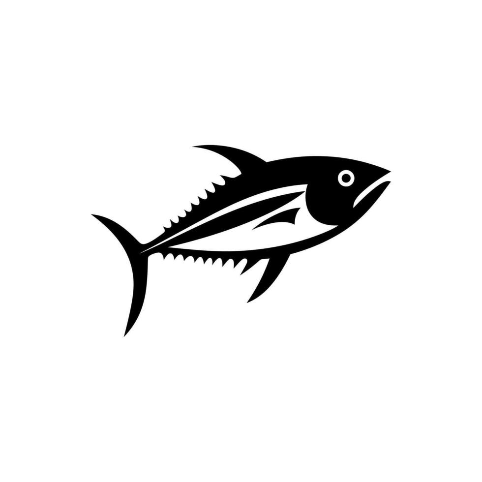 tonno pesce icona su bianca sfondo - semplice vettore illustrazione