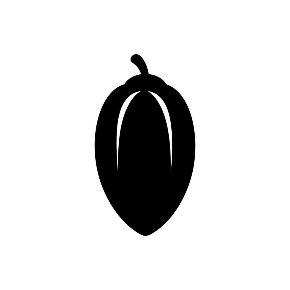Pepino frutta icona isolato su bianca sfondo vettore
