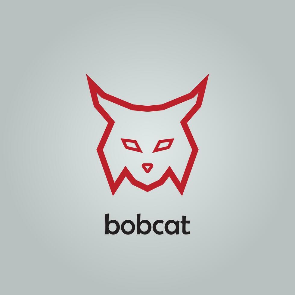 lince rossa logo design nel rosso colore vettore