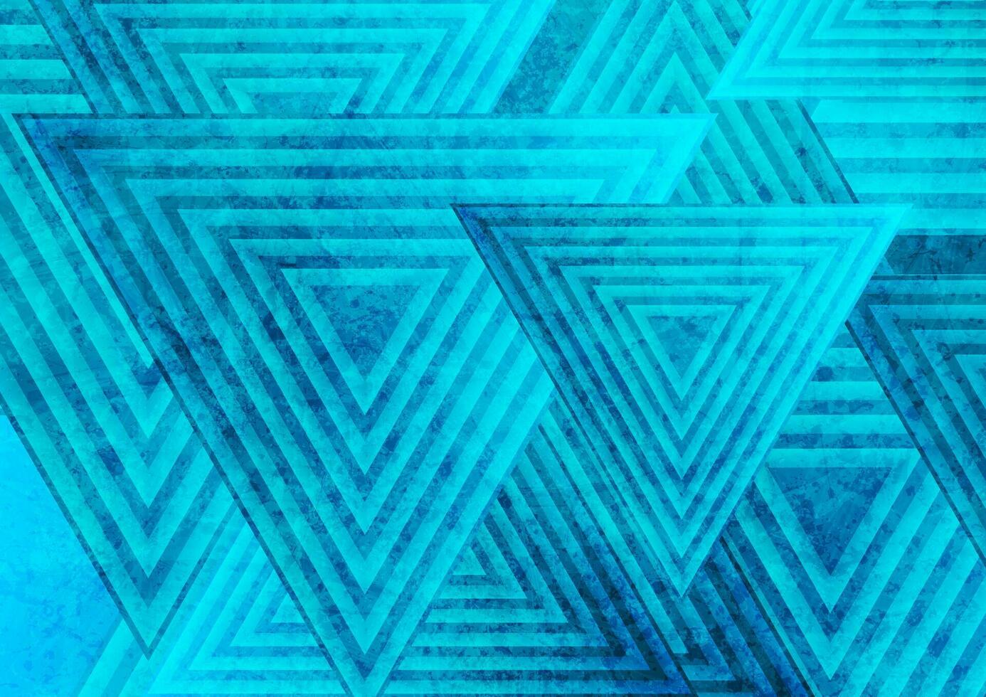 luminosa blu grunge geometrico minimo sfondo con triangoli vettore
