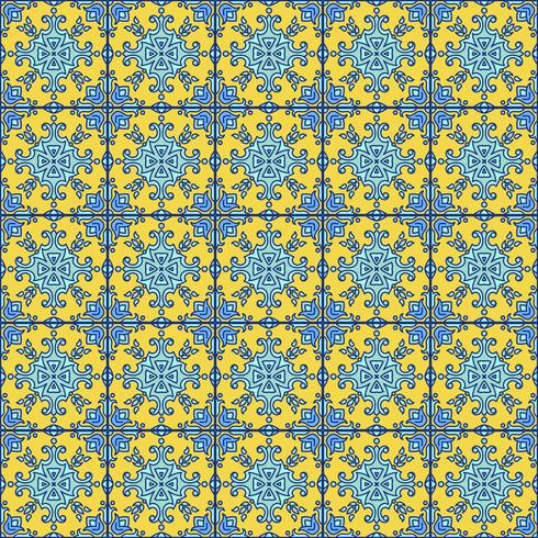 Piastrelle azulejo portoghesi. Patte senza cuciture splendide blu e bianche vettore