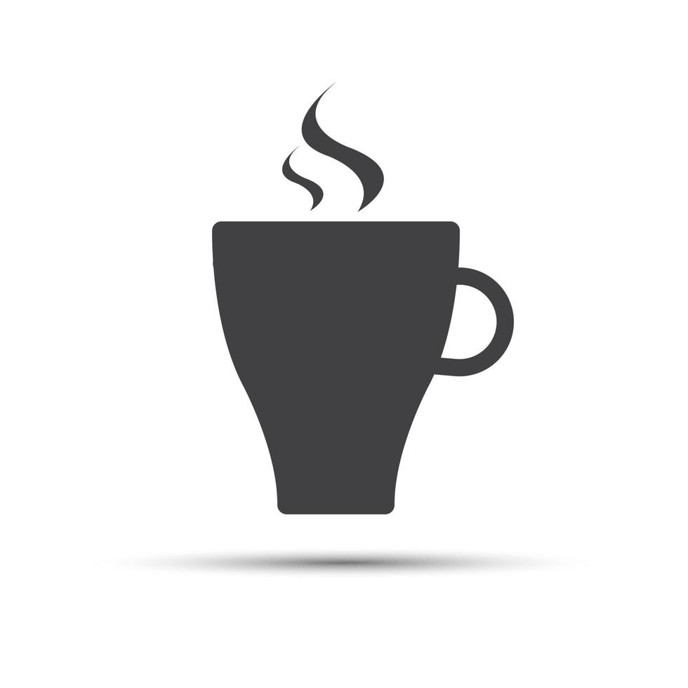 semplice vettore tazza di caffè icona isolato su sfondo bianco