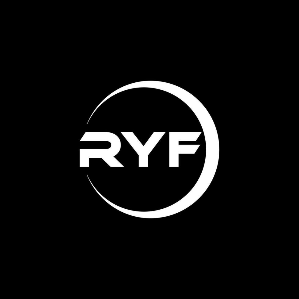 ryf lettera logo disegno, ispirazione per un' unico identità. moderno eleganza e creativo design. filigrana il tuo successo con il Impressionante Questo logo. vettore