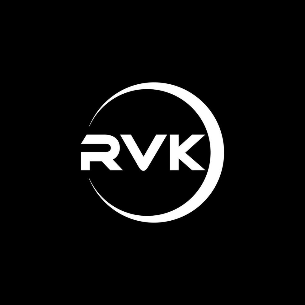 rvk lettera logo disegno, ispirazione per un' unico identità. moderno eleganza e creativo design. filigrana il tuo successo con il Impressionante Questo logo. vettore