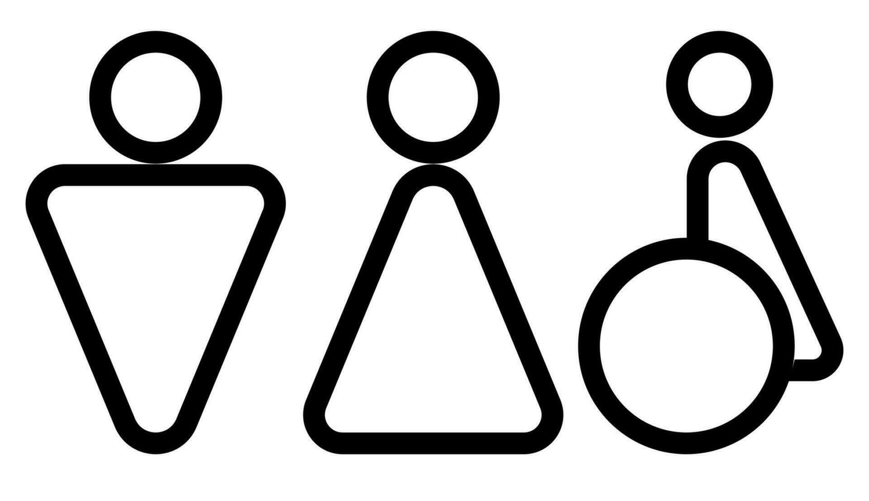 Genere simbolo bagno simbolo pubblico bagno, vettore illustrazione