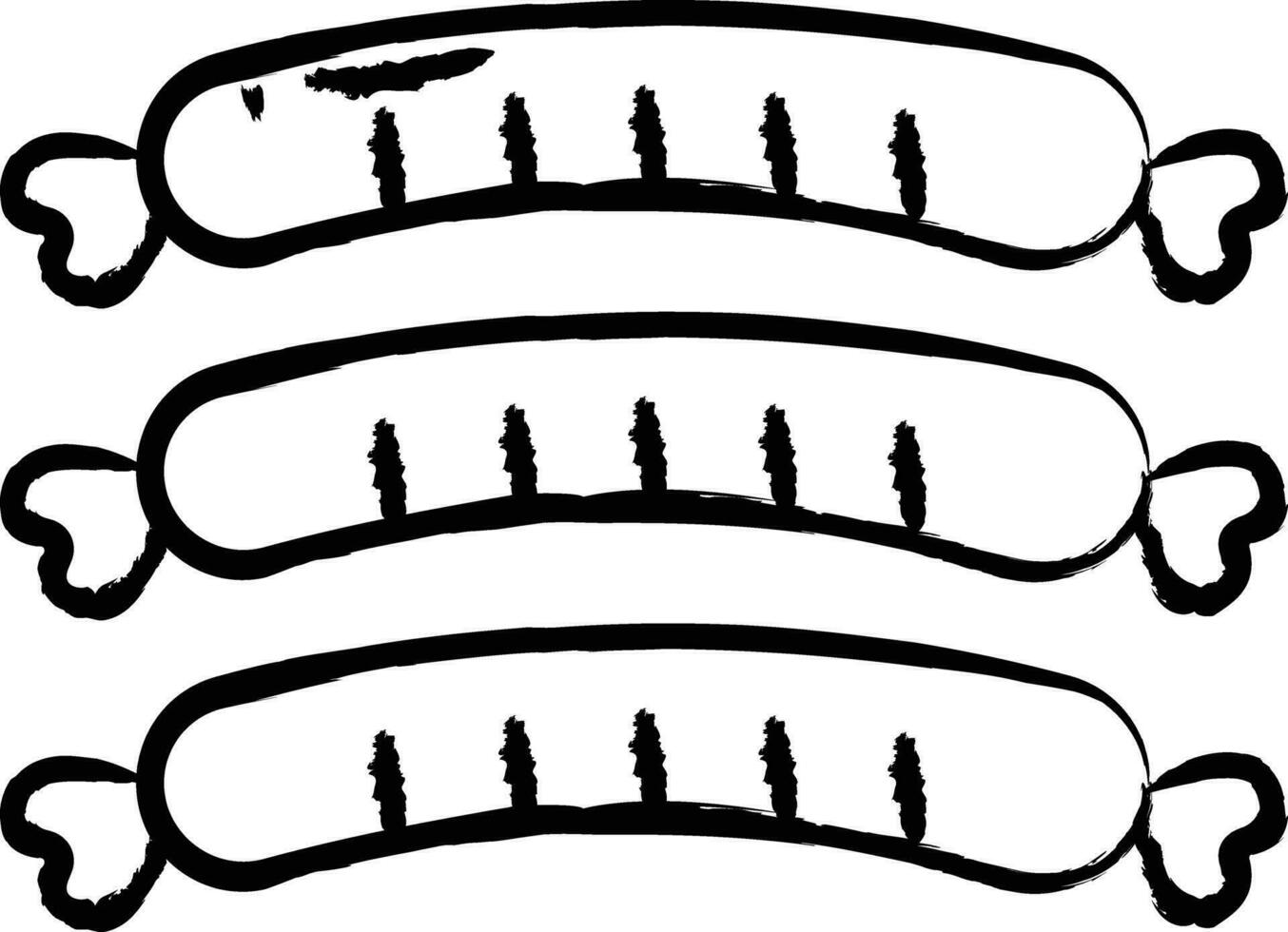 salsiccia mano disegnato vettore illustrazioni