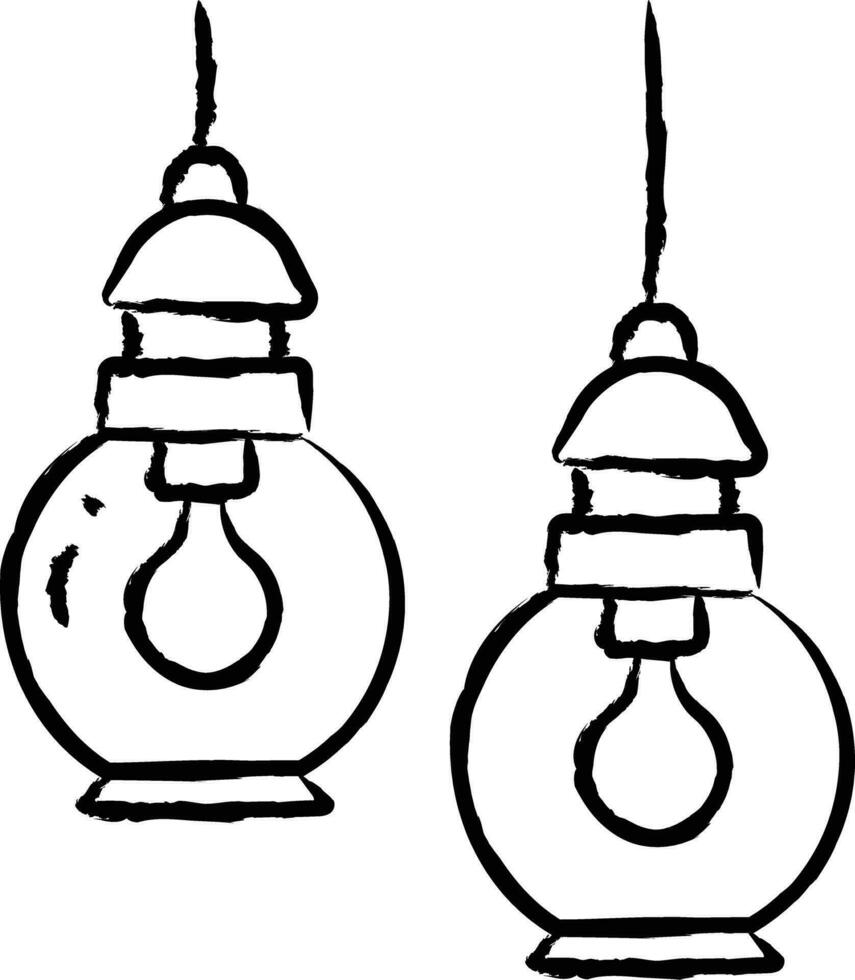 schema decorativo luci mano disegnato vettore illustrazione