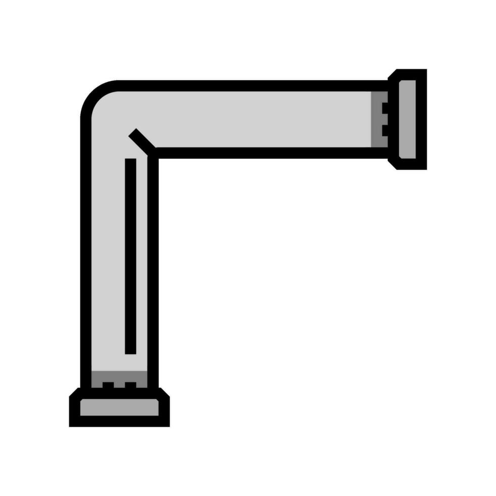 metallo tubatura colore icona vettore illustrazione