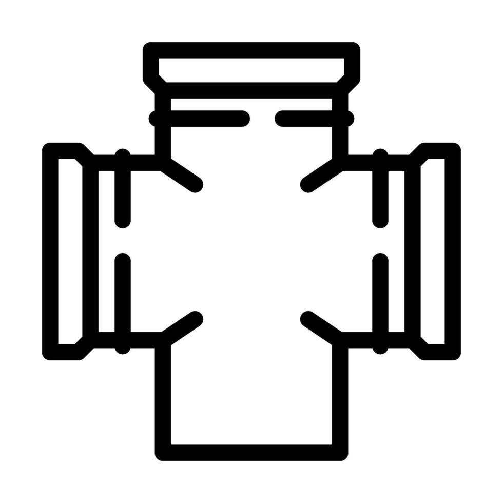 ingegneria tubatura linea icona vettore illustrazione
