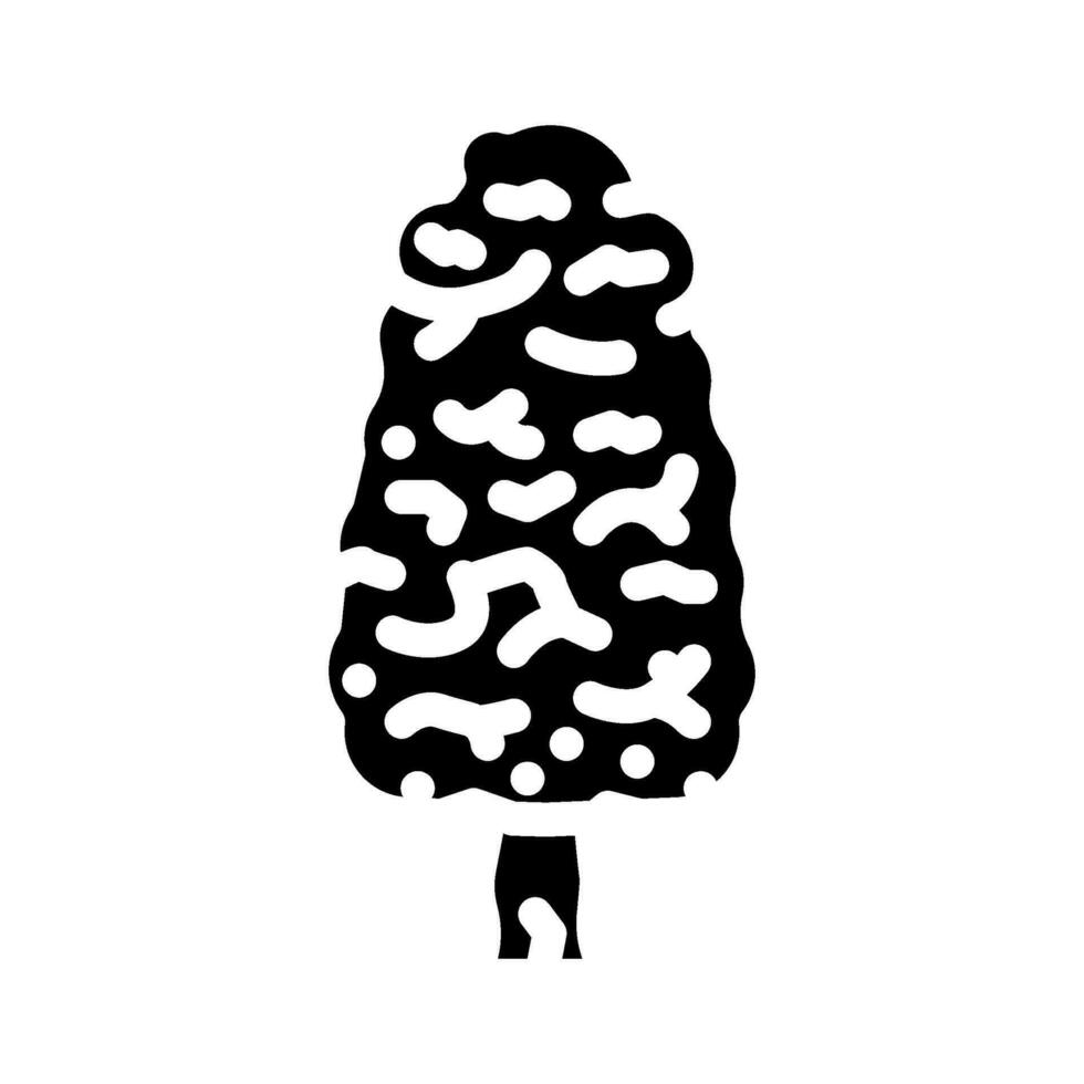 kauri albero giungla amazon glifo icona vettore illustrazione
