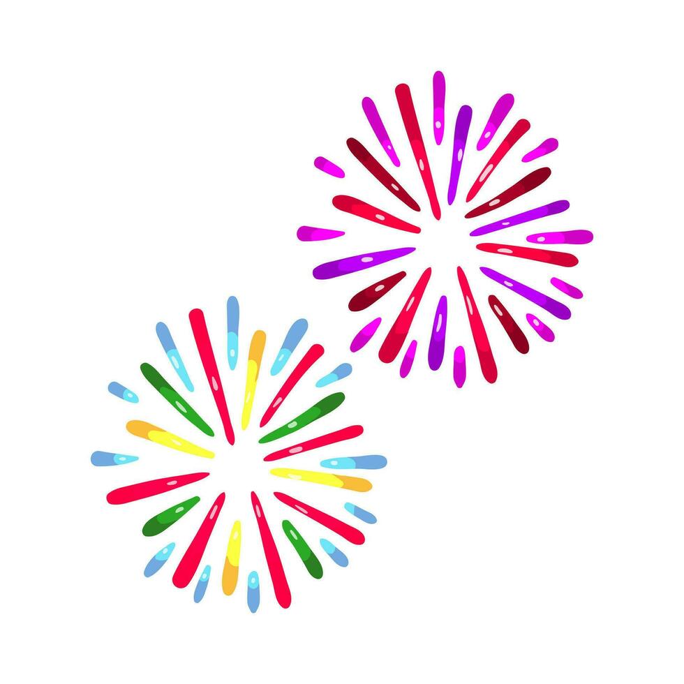 Schermo fuoco d'artificio cartone animato vettore illustrazione