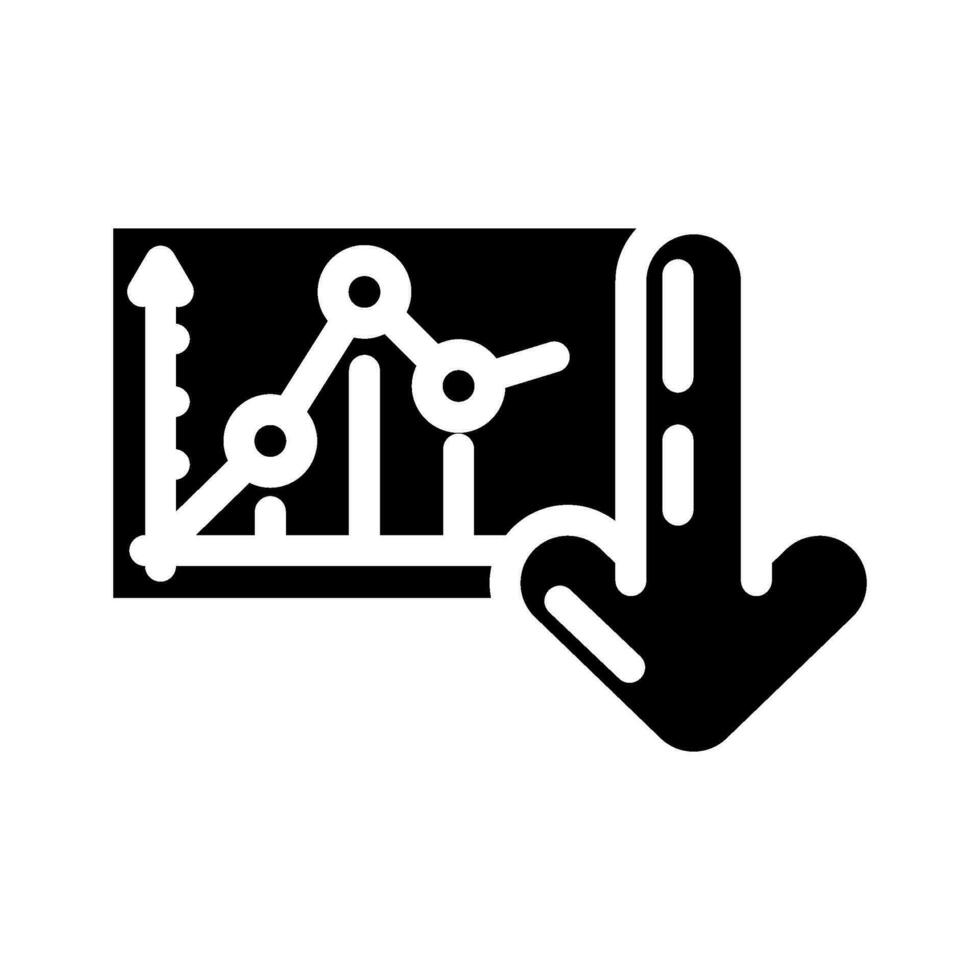 diagramma Caricamento in corso statistico dati glifo icona vettore illustrazione