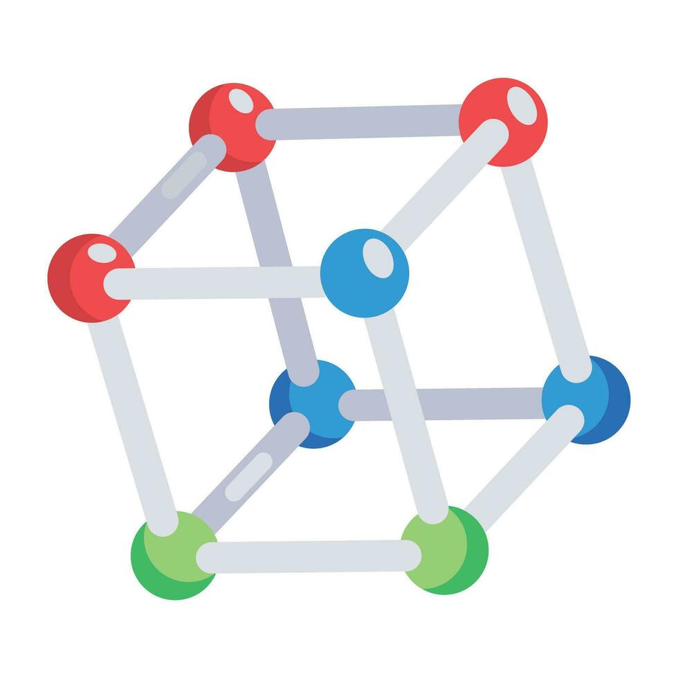 di moda atomico cubo vettore