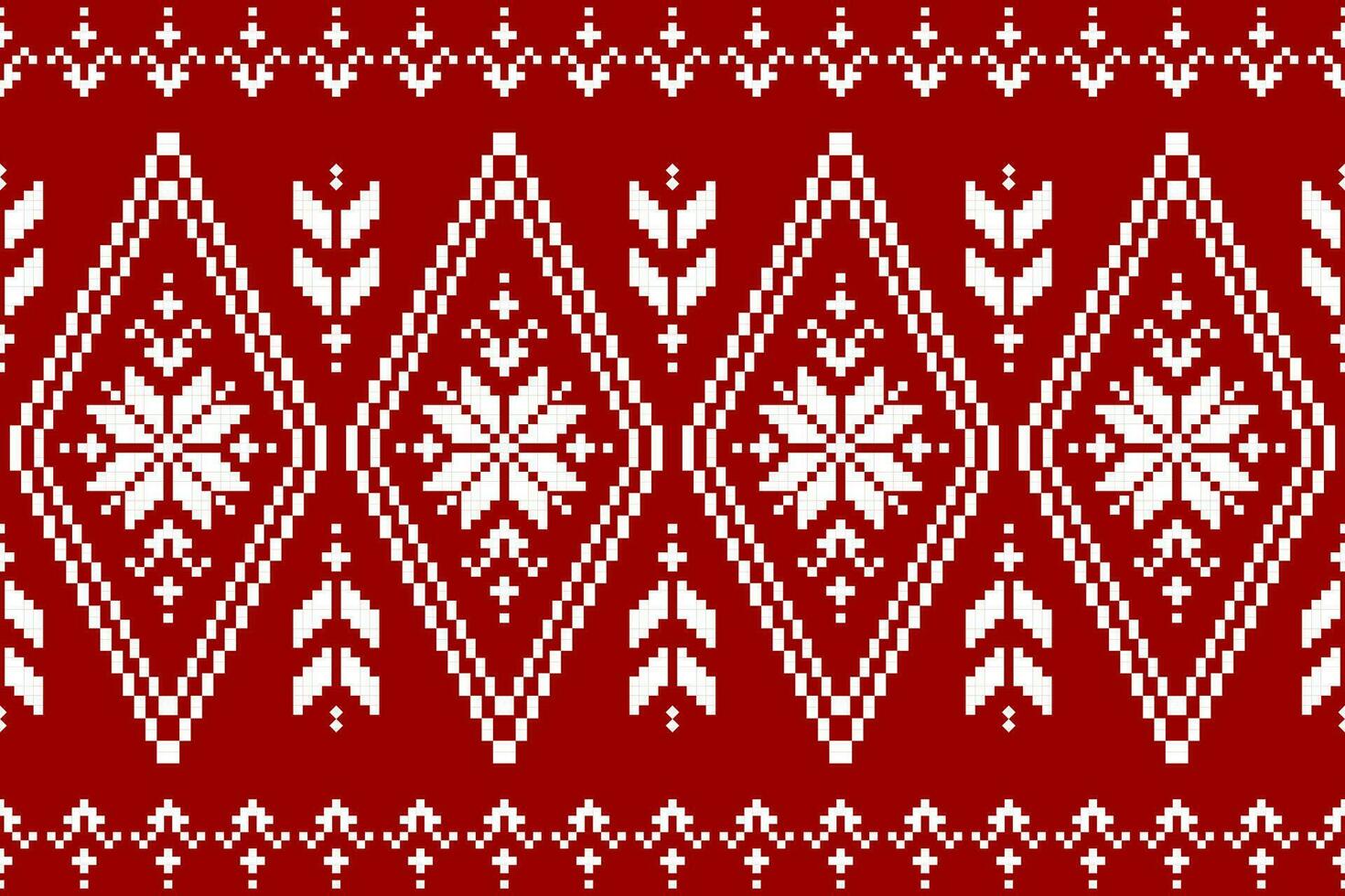 geometrico etnico senza soluzione di continuità modello tradizionale. rosso tappeto fiore decorazione. americano, messicano stile. vettore