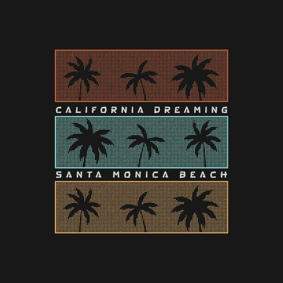 California Venezia spiaggia illustrazione tipografia per t camicia, manifesto, logo, etichetta, o abbigliamento merce. vettore