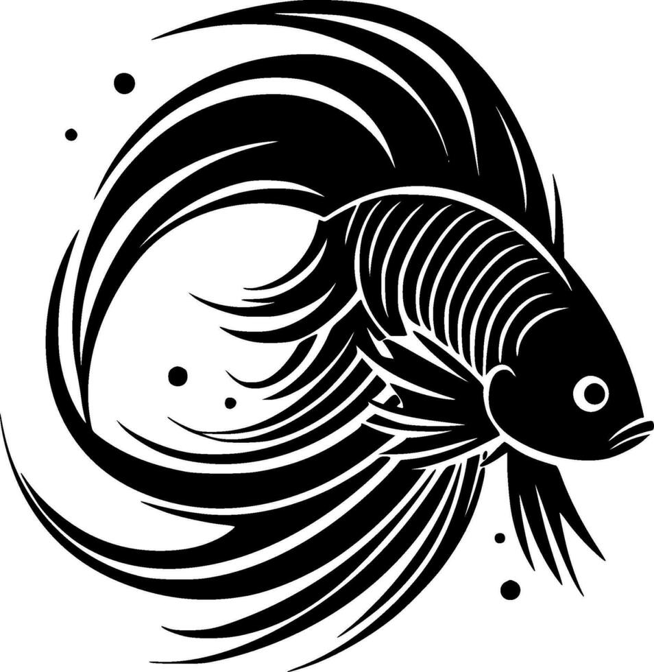 pesce - minimalista e piatto logo - vettore illustrazione