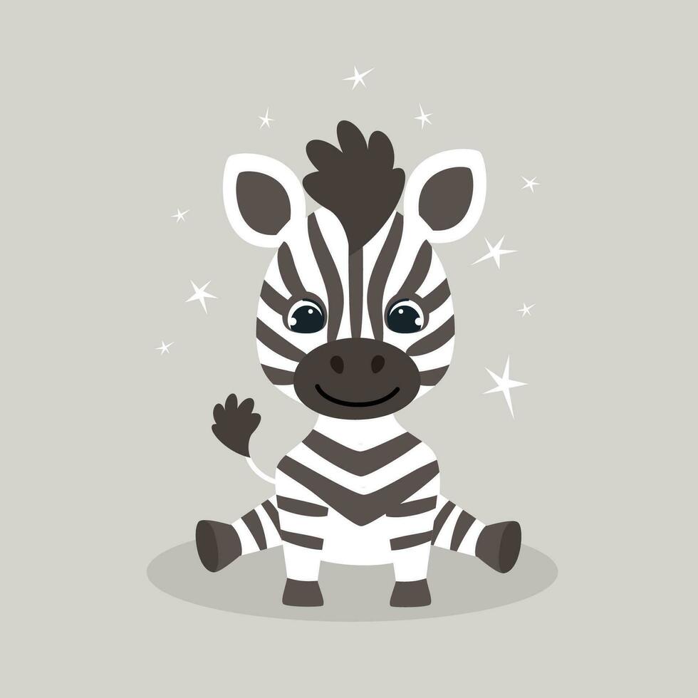 trova corretta ombra. bambini educativo logica gioco. carino divertente zebra. vettore illustrazione isolato su bianca sfondo.