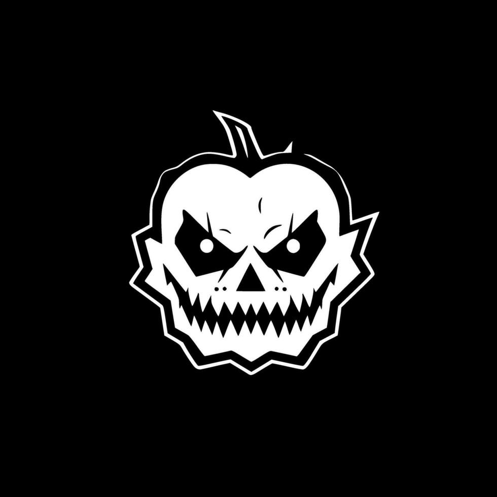Halloween - nero e bianca isolato icona - vettore illustrazione